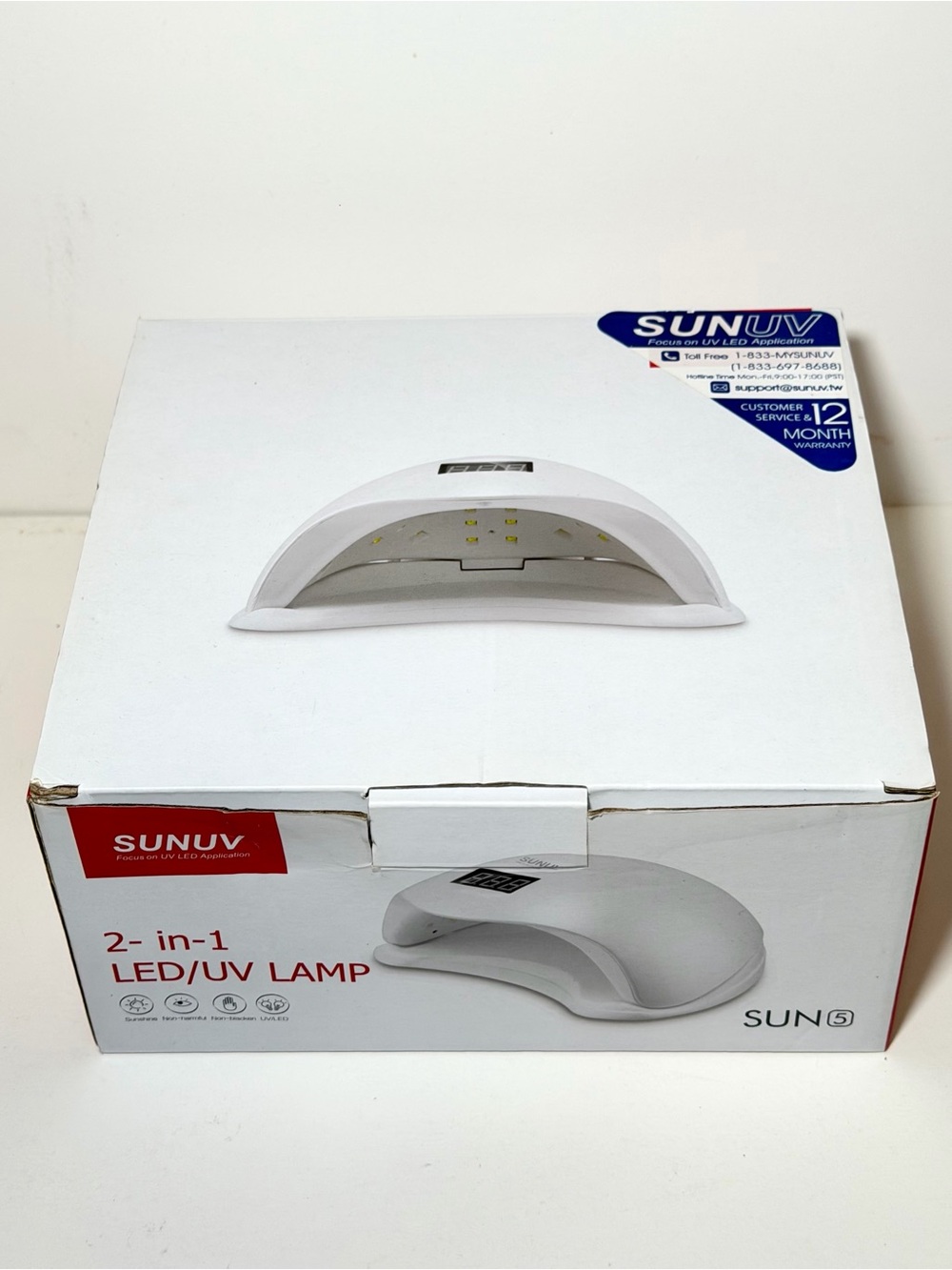 SUNUV 48W SUN5 2-in-1 UV LED Nail Lamp